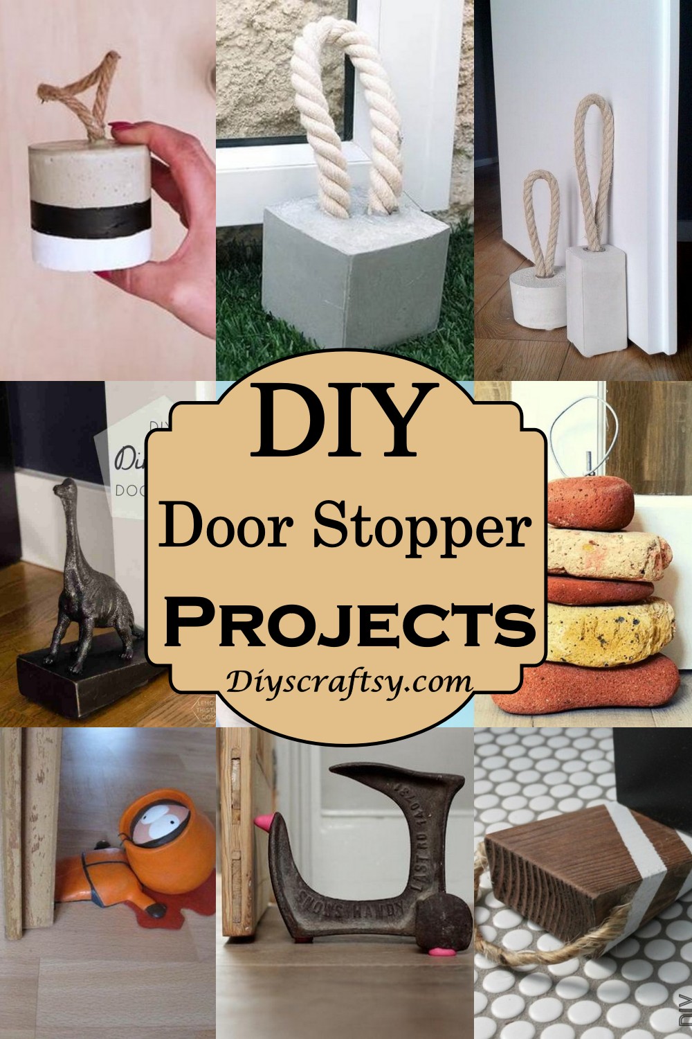 25 DIY Door Stopper Projects ( Cheap And Easy ) DIYsCraftsy