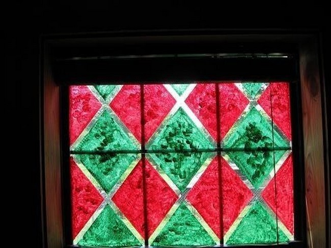 DIY Faux Stained Glass Window 1