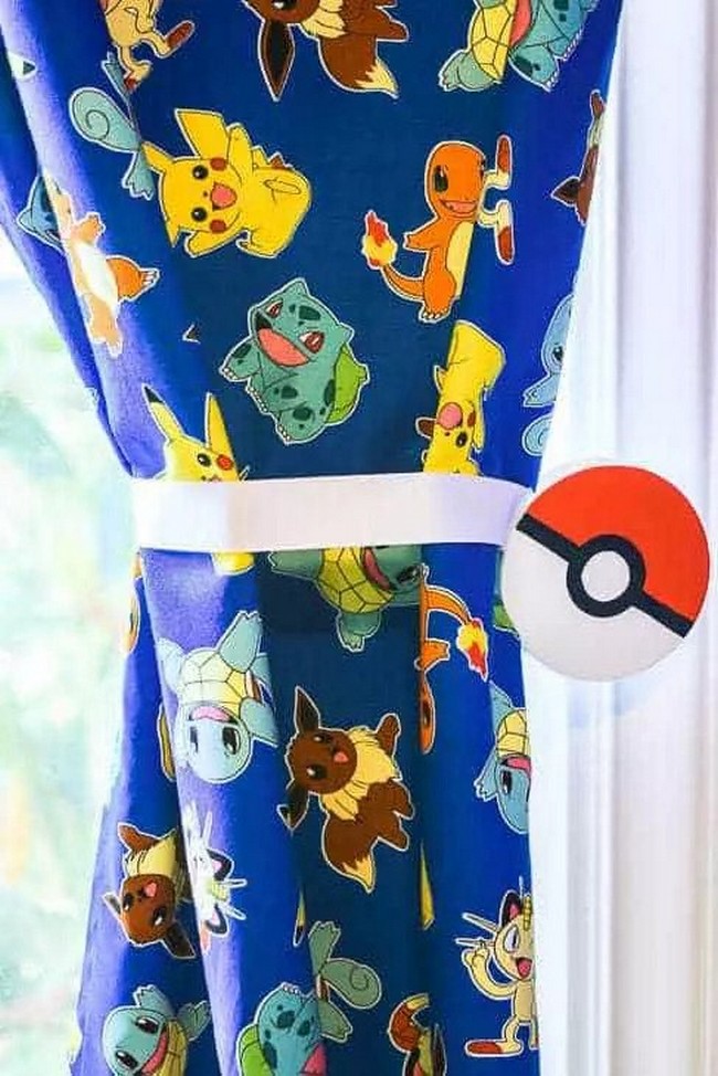 DIY Pokemon Magnetic Curtain Tie Backs