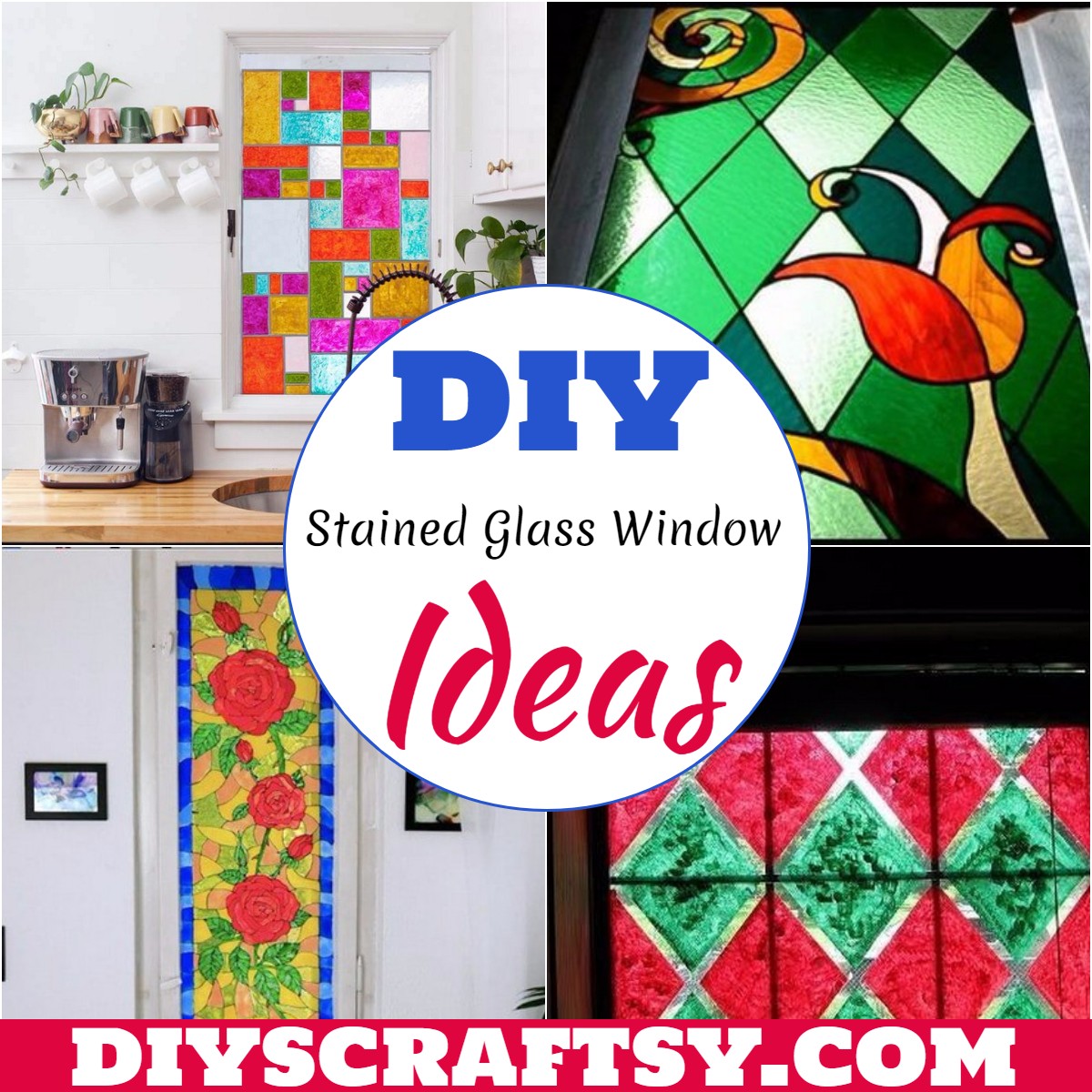 21 DIY Stained Glass Window Ideas - DIYsCraftsy