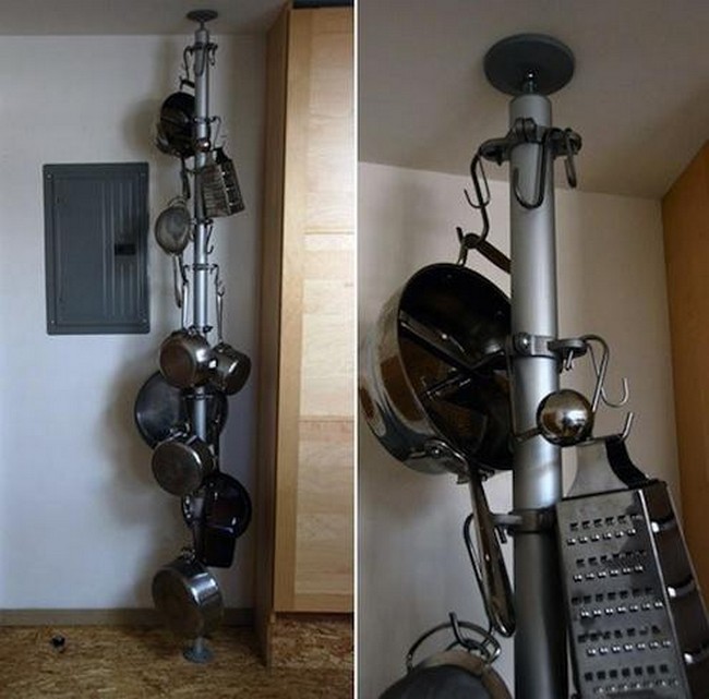 DIY Vertical Pot Rack