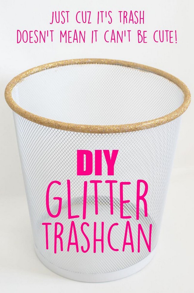 Glitter Trash Can