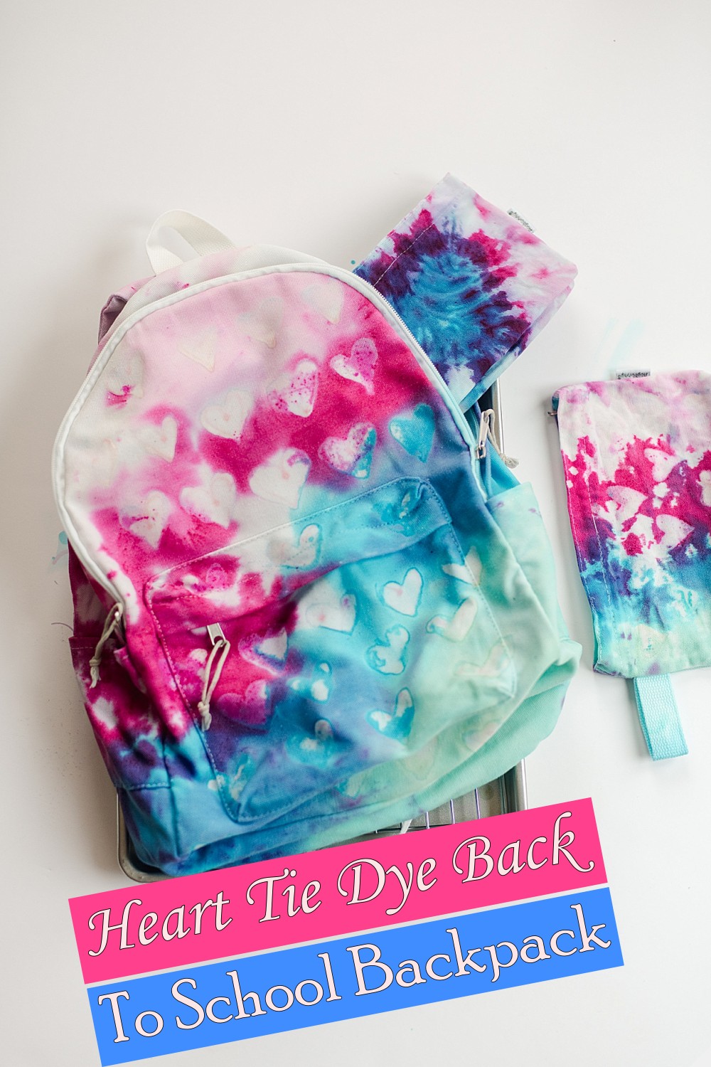 Heart Tie Dye Back To School Backpack