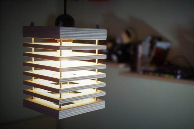 Modern Wooden Chandelier DIY