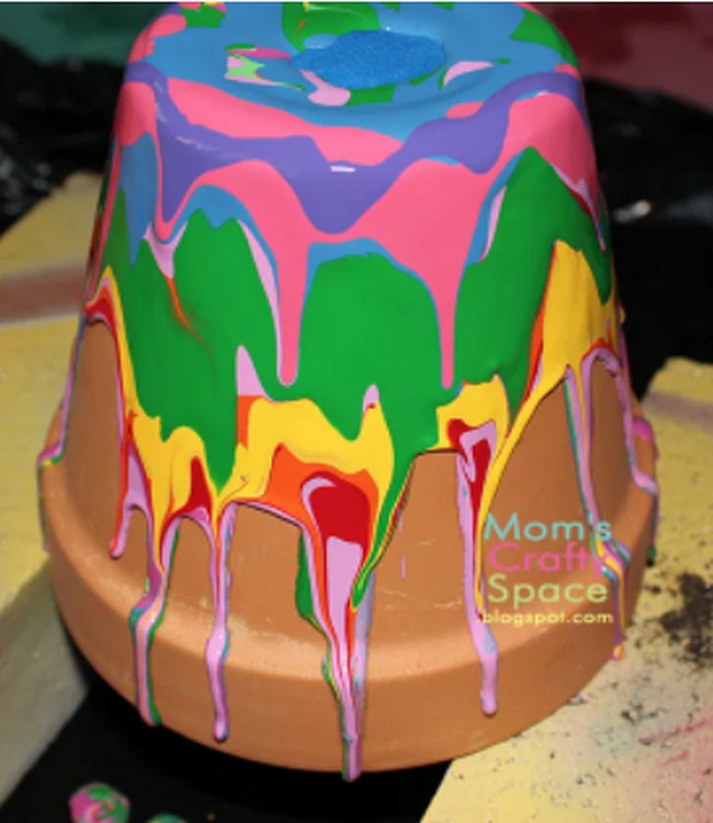 Pour Painted Flower Pots