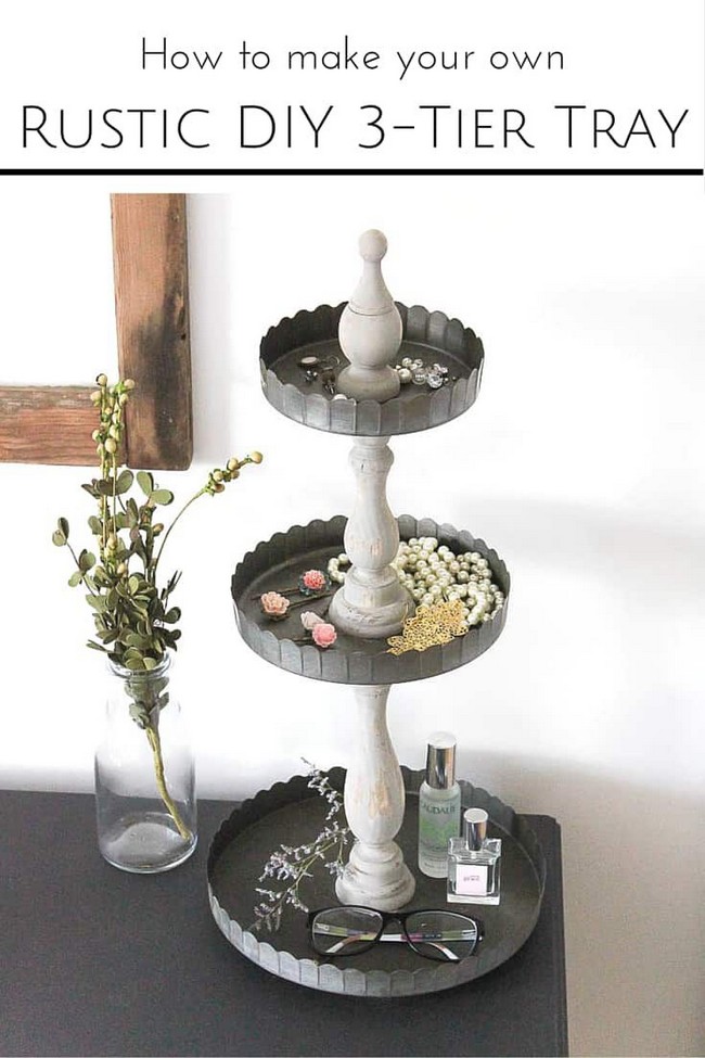 Rustic 3-Tier Tray
