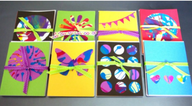 Spin Art Notecards