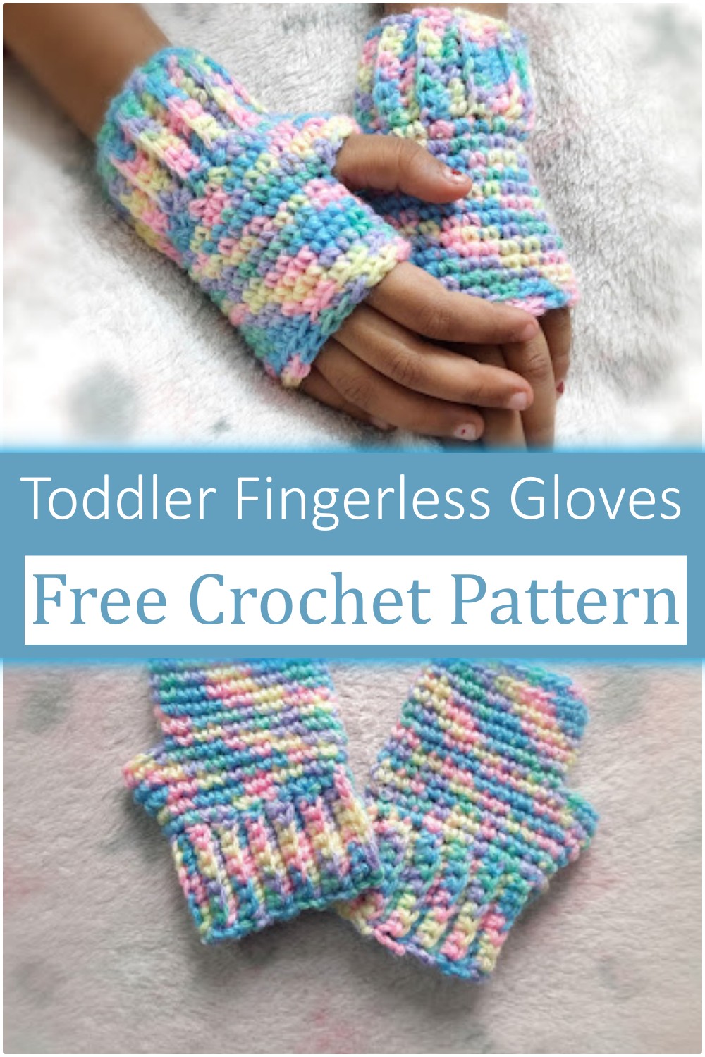Toddler Crochet Fingerless Gloves