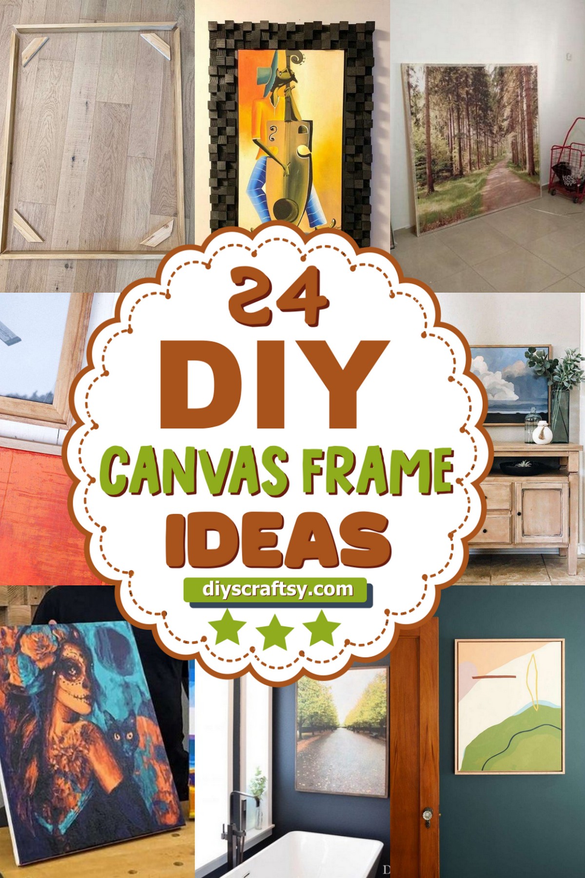 24 DIY Canvas Frame Ideas DIYsCraftsy