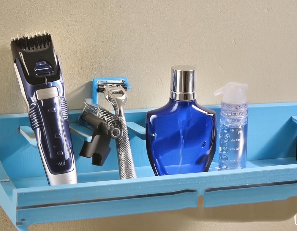 Bathroom Shelf For Beard Trimmer And Razor