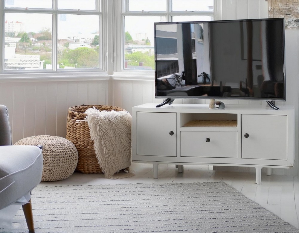 Build Your Own Corner DIY TV Stand Idea