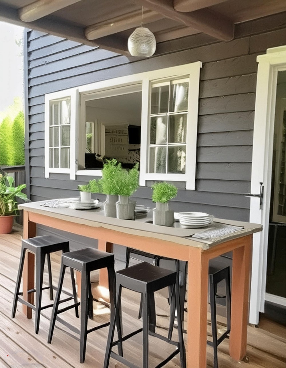 DIY Outdoor Bar Table
