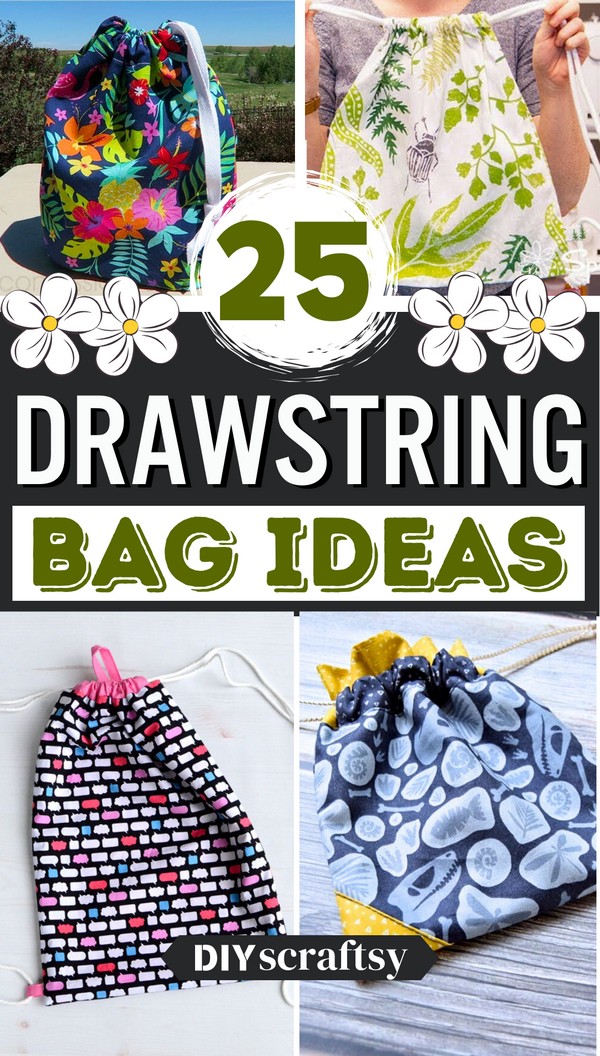 25 DIY Drawstring Bag Patterns
