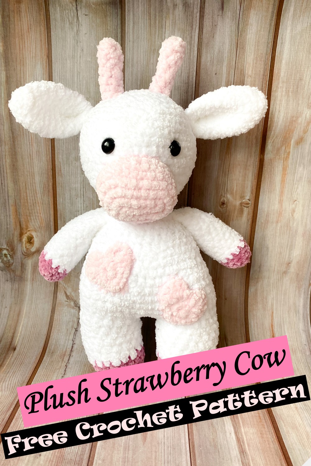 Plush Strawberry Cow