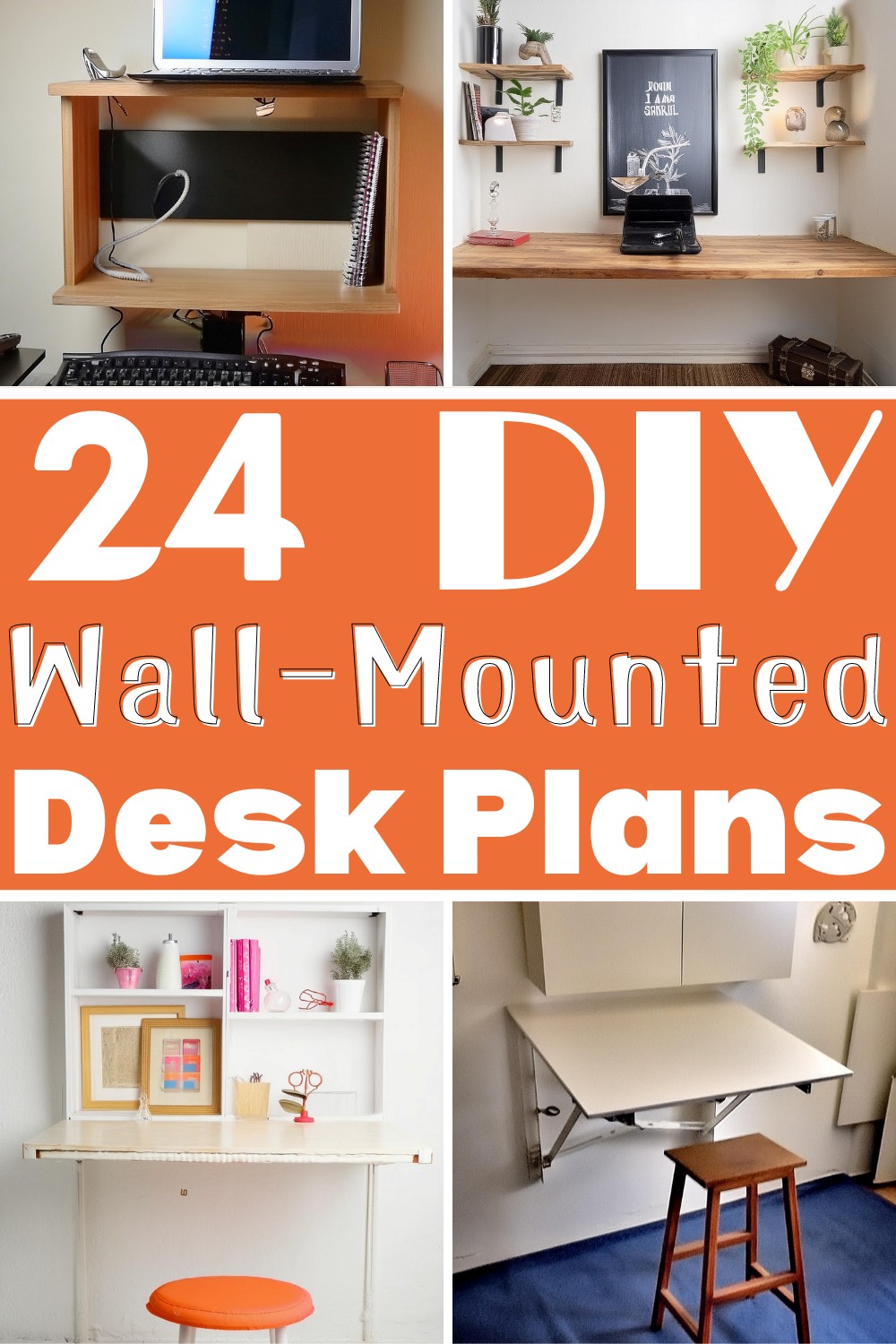 24 DIY Wall-Mounted Desk Plans