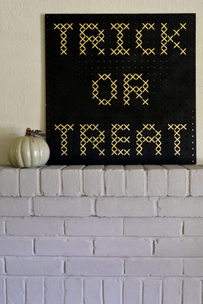 Create Cross-Stitch Pegboard Signs