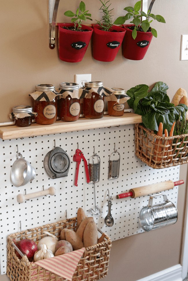 Creating An Organized Wall With Pegboard And Shelving