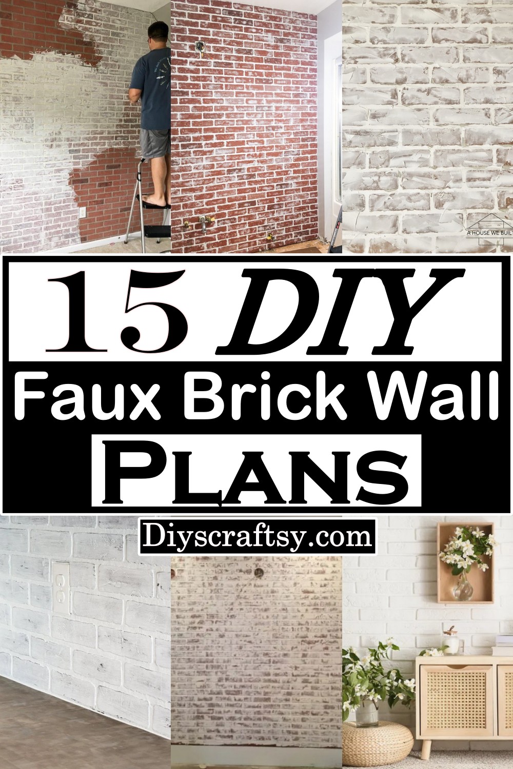 DIY Faux Brick Wall Plans 1