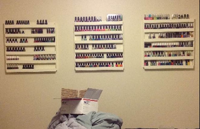 DIY Nail Polish Rack 1