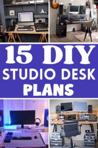 15 DIY Studio Desk Plans For Work Room - DIYsCraftsy