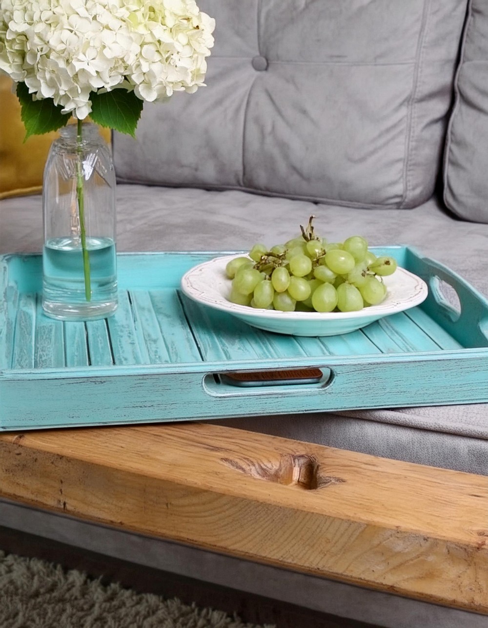 Old Cabinet Door Serving Tray