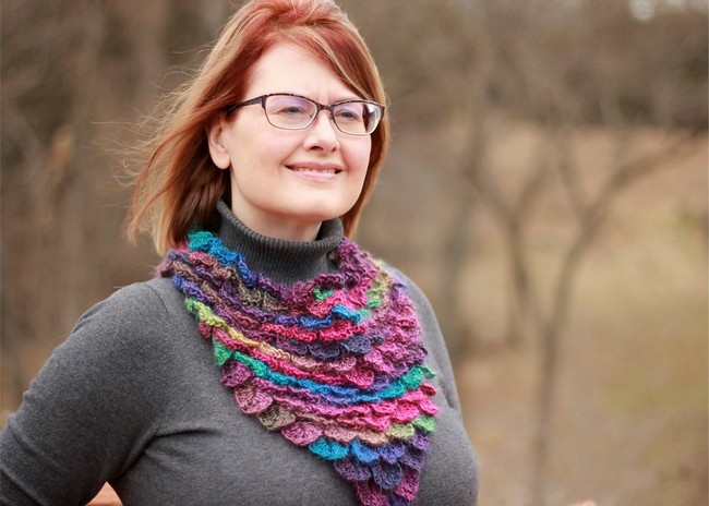 Stained Glass Dragon Scales Bandana Cowl