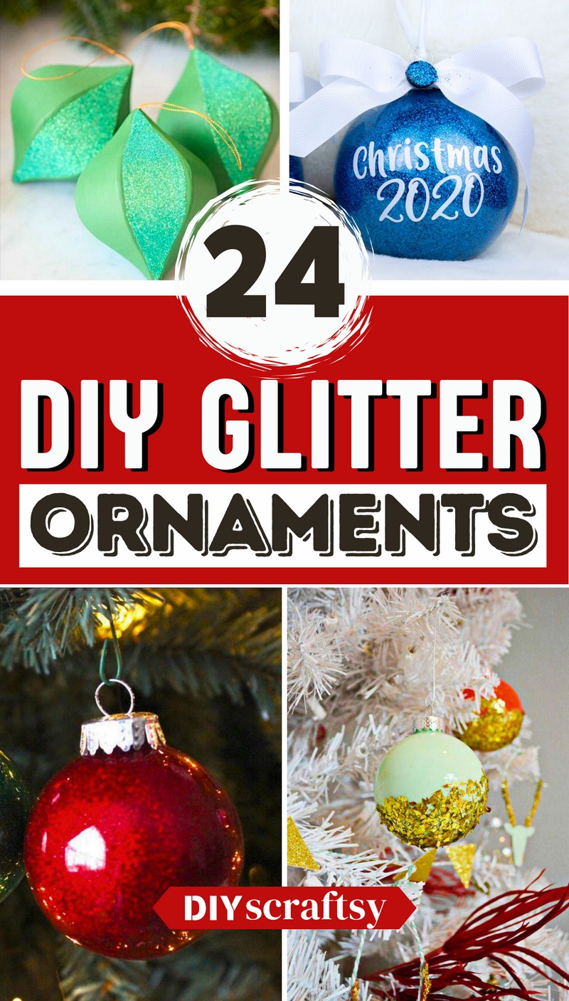 diy glitter ornaments