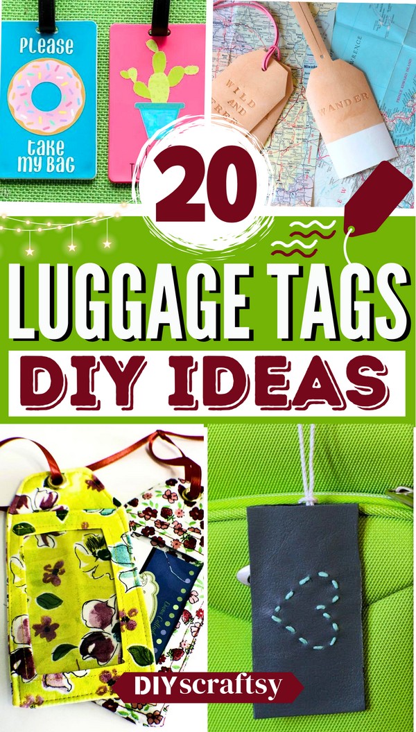 20 DIY Luggage Tag Ideas To Find Your Bags Easily