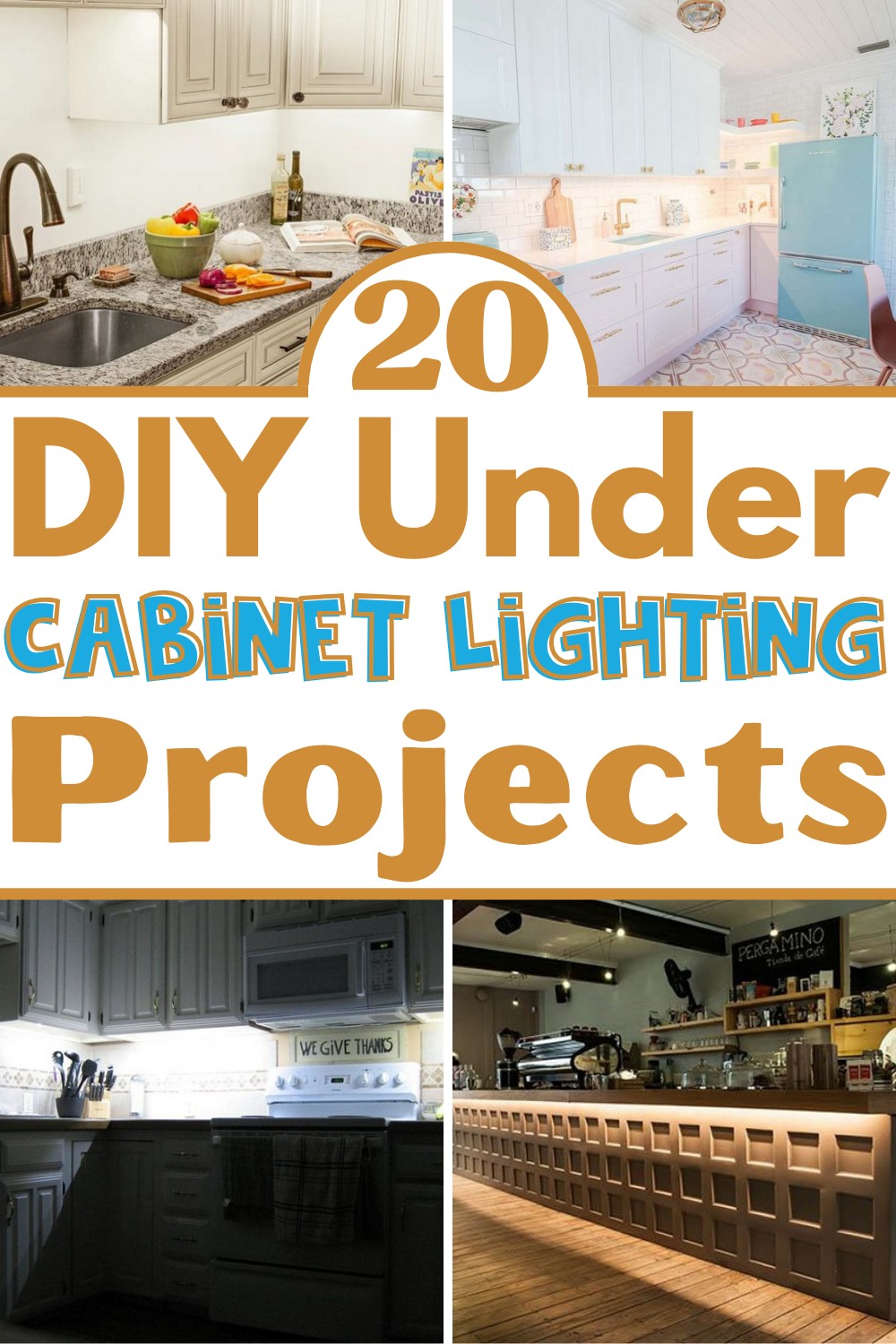 20 DIY Under Cabinet Lighting Projects