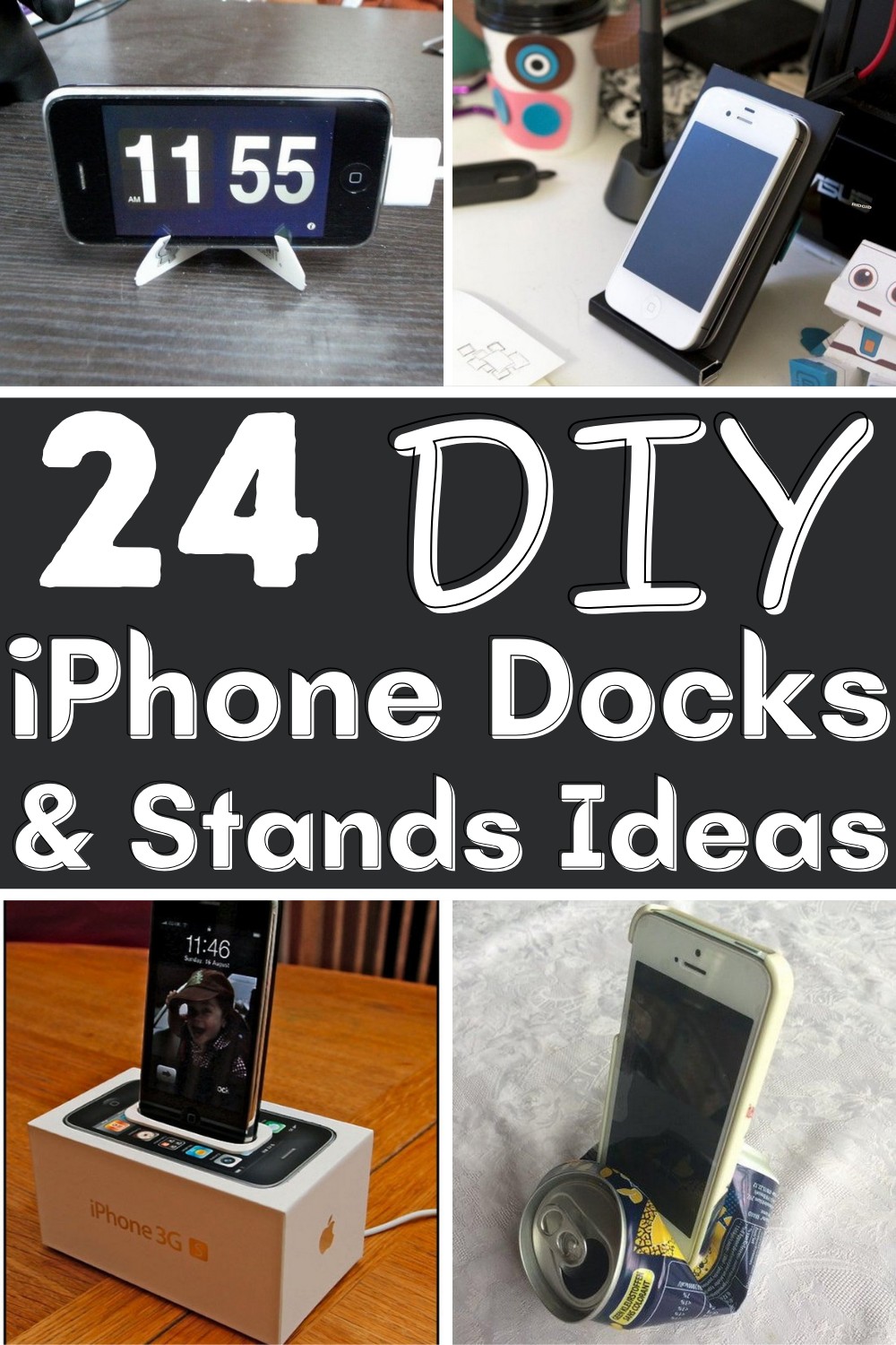 24 DIY iPhone Docks And Stands Ideas