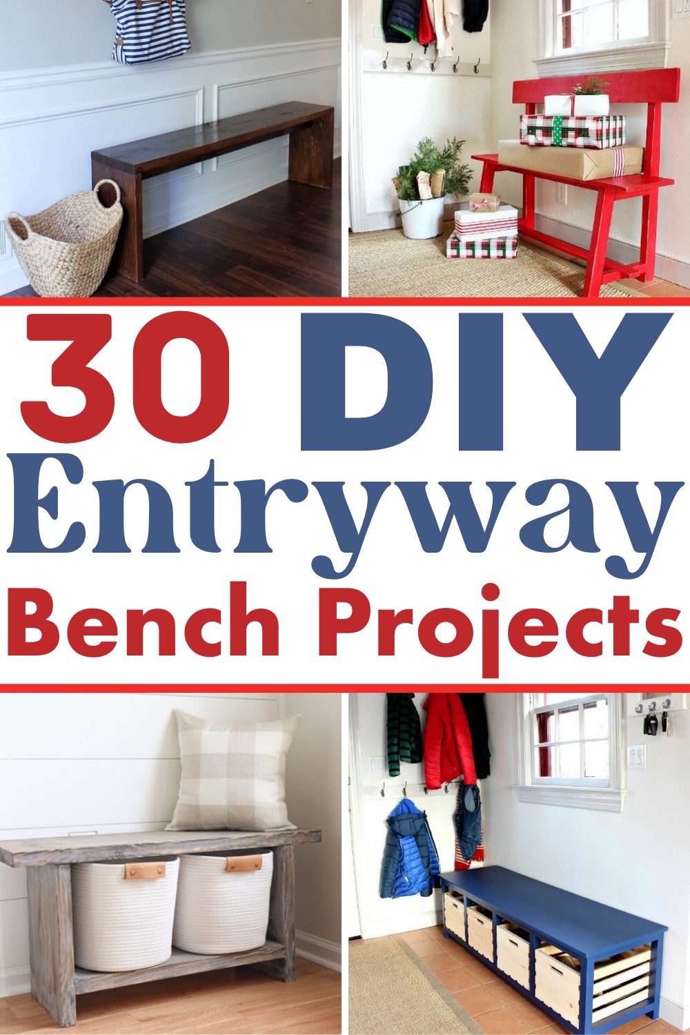 30 DIY Entryway Bench Projects