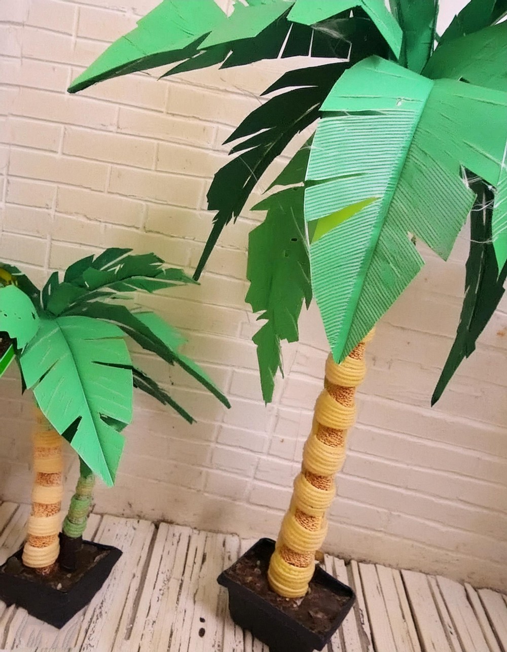 DIY Palm Tree Centerpieces