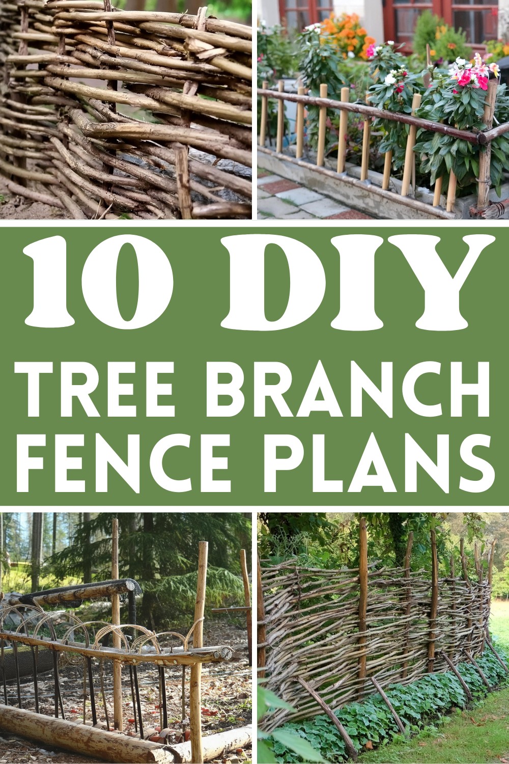 10 DIY Tree Branch Fence Plans DIYsCraftsy