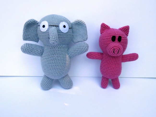 Elephant And Piggie Amigurumi