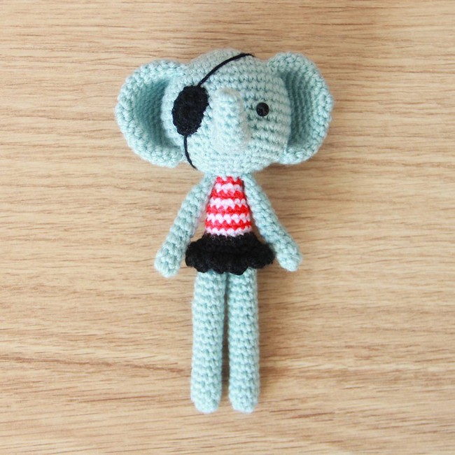 Elephant in Costume Amigurumi
