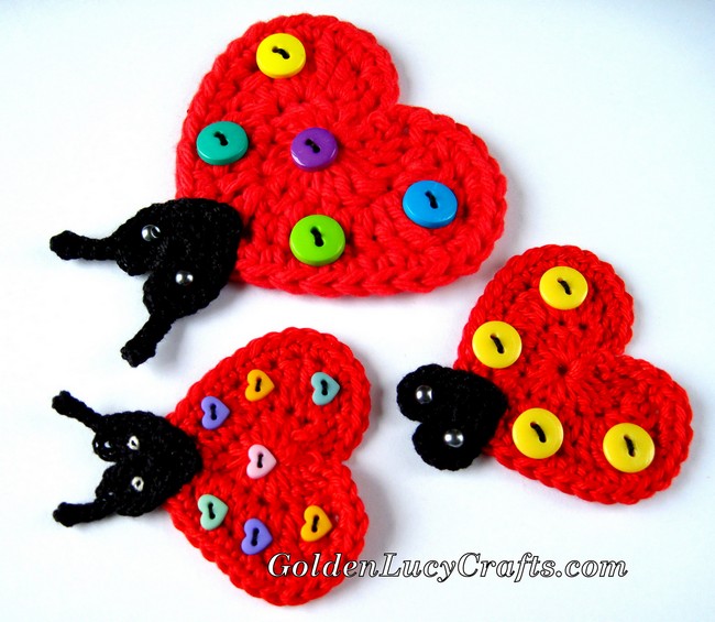 Heart Ladybug Appliqué