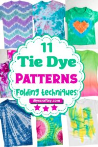 11 Tie Dye Patterns And Folding techniques For Beginners - DIYsCraftsy