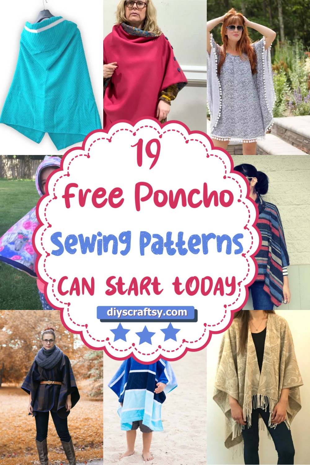 19 Free Poncho Sewing Patterns That You Can Start Today