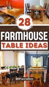 28 Best And Easy DIY Farmhouse Table Plans - DIYsCraftsy