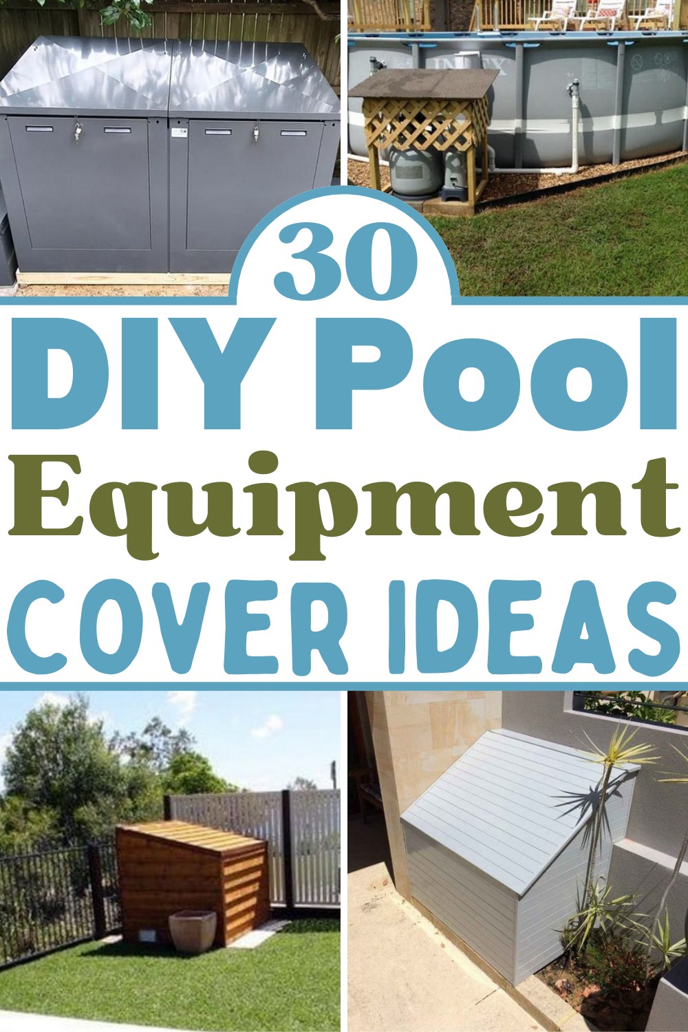 30 DIY Pool Equipment Cover Ideas