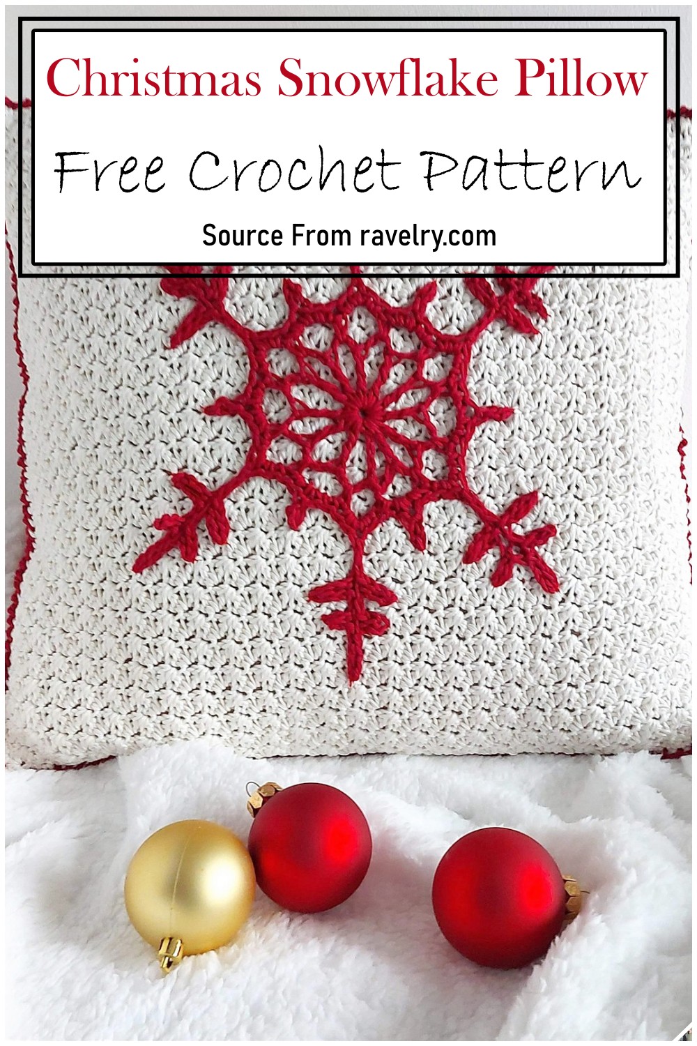 Christmas Snowflake Pillow