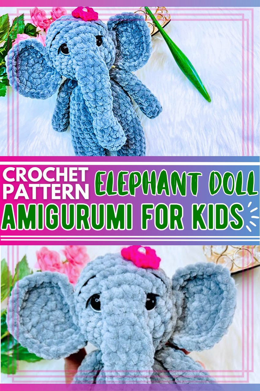 Crochet Elephant Plushie