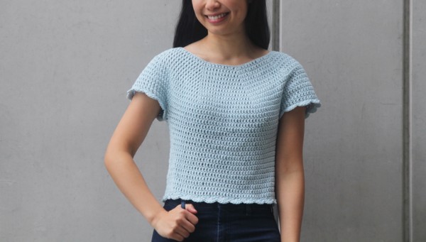 Crochet Scallop Top With Video Tutorial