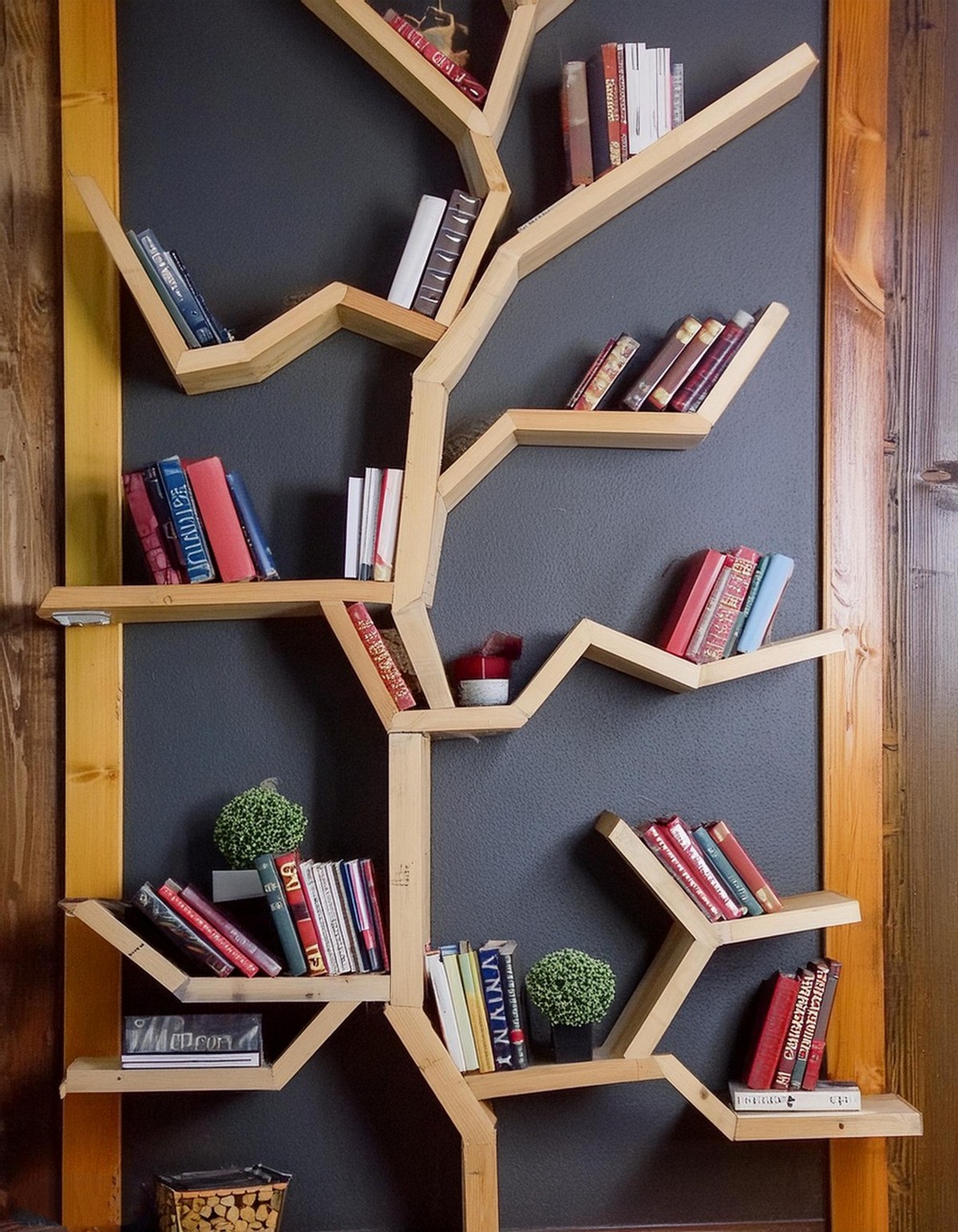 10 DIY Tree Bookshelf Plans Free - DIYsCraftsy