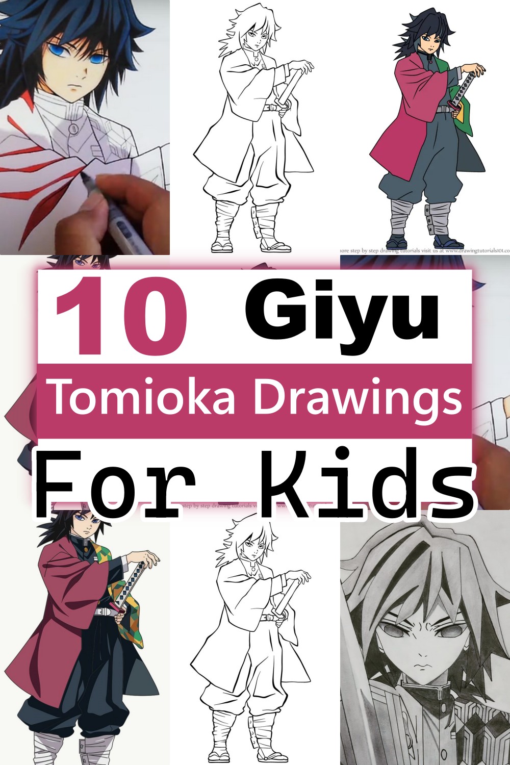 10 Giyu Tomioka Drawing Ideas For Kids