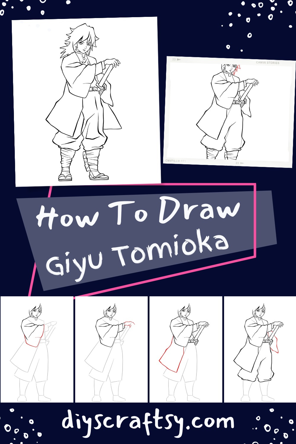 How To Draw Giyu Tomioka