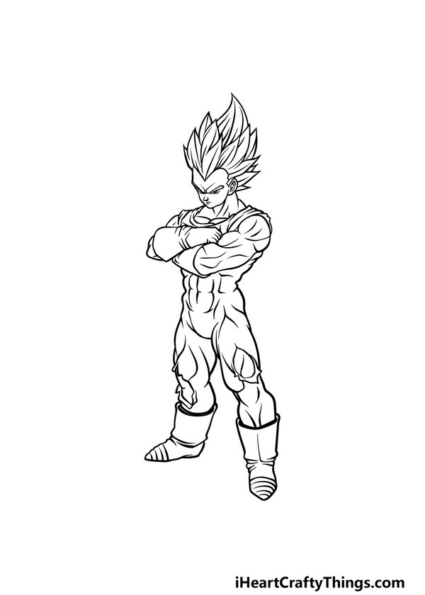 How To Draw Vegeta