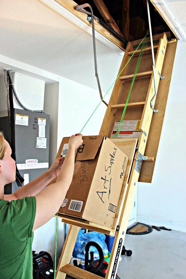 11 DIY Attic Lift Pulley System Plans For Garage DIYsCraftsy