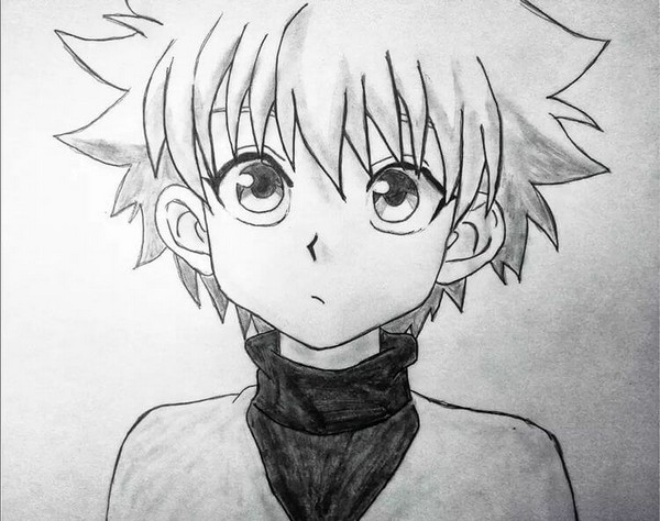 Killua looking up