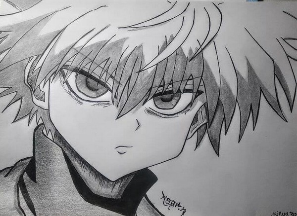 Killua staring
